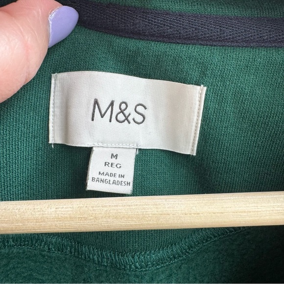 M&S Men’s Quarter-Zip Pullover Sweatshirt – Size M - Picture 3 of 8